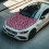 Rosa Leopard Pansertrekk til Bil Vaskbart Stretch Polyester 3