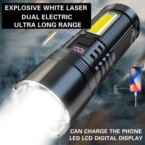 Ladattava LED-taskulamppu COB-työvalolla, 1 pakkaus 1