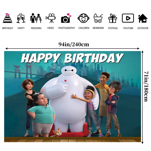 Big Hero6 Bursdagsbakgrunn 237183 cm 1