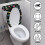 Totenkopf-Toilettensitzbezug-Set, bunt, elastisch, 2-teilig 3