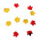 Shiny Plastic Maple Leaves Confetti 15g Gold Red 2pcs 1.8cm 3