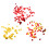 Shiny Plastic Maple Leaves Confetti 15g Gold Red 2pcs 1.8cm 6