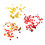 Shiny Plastic Maple Leaves Confetti 15g Gold Red 2pcs 1.8cm 7