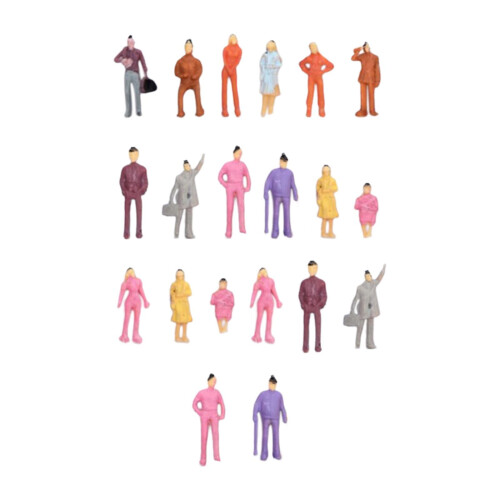 Mini Railroad Figure Set HO Scale 20pcs 1