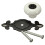 Vintage Ceramic Door Knobs Drawer Cabinet Cupboard Wardrobe Pull Handle White+Black 3