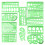 Geometric Drafting Stencils and Clear Green Ruler Set 11 2