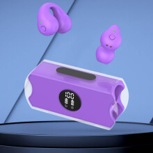 Gnobogi trådlösa Bluetooth-hörlurar, dubbel stereo, äkta trådlösa med inbyggt laddningsfodral, sporthörlurar för bärbart ljud