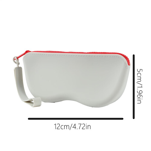 Soft Silicone Eyeglass Case with Zipper Lanyard Hangable 1