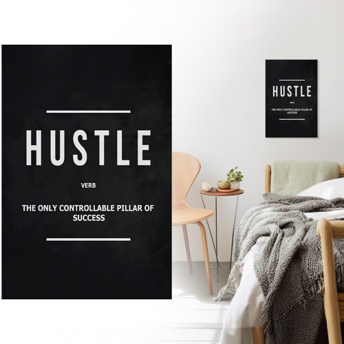 Affiche murale sur toile avec citation inspirante (1 pièce) 2