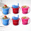 Mini Beach Bucket Garden Figurines Assorted Colors 6 pcs 8