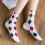 Damen-Baumwollsocken im Argyle-Muster, englischer Stil 3
