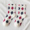 Damen-Baumwollsocken im Argyle-Muster, englischer Stil 5