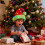 Gorro de Papá Noel con luces LED para decoración navideña 6