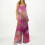 Damen-Jumpsuit mit Weihnachtsmuster, Fuchsia, XXL 5