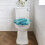 Copriwater in marmo blu con elastico 2