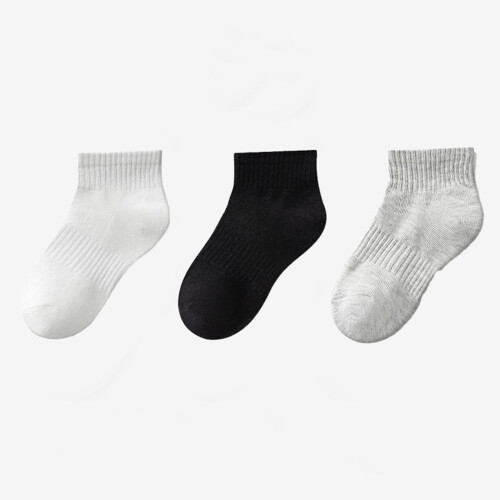Barnstrumpor i bomull med låg urringning, beige, 3-5 år, 3 par 1