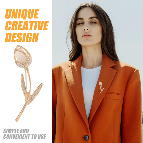 Broche tulipe, bijou délicat pour bal de promo. 2