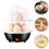 Mini Electric Egg Cooker White 12-Egg 2-Tier Steamer 3