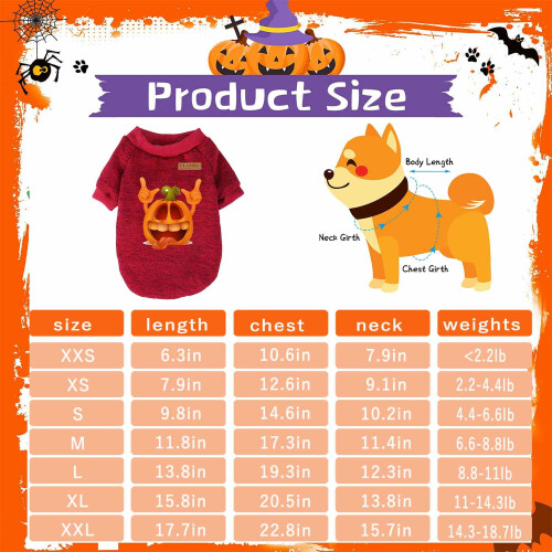 Halloweenský kostým psa s dýní, design, 1 kus 1