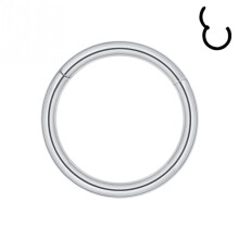 Anillo de septum de acero inoxidable color oro rosa 18G6mm