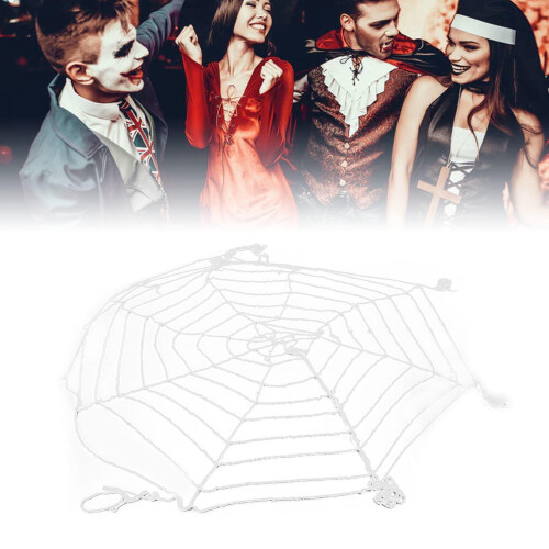 Διακόσμηση Ιστού Αράχνης για Halloween Λευκό Βαμβάκι 3,6μ 1