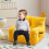 Canapé enfant multicolore moelleux avec fermeture éclair de rangement 2