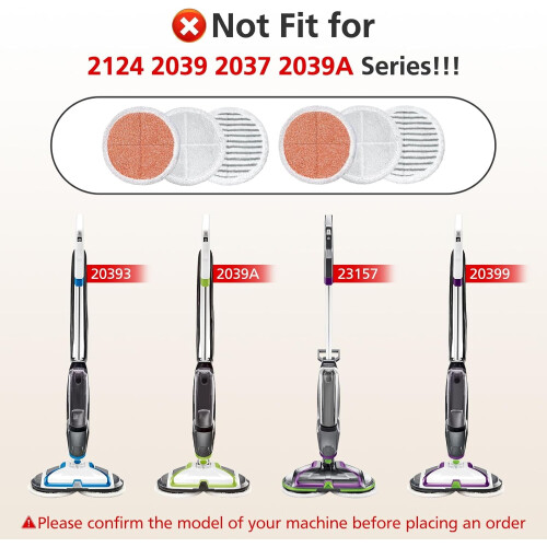 Rotating Steam Mop Pads for Bissell SpinWave 3897A 3712 2