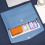 A4 Waterproof Leather File Folder Blue 4