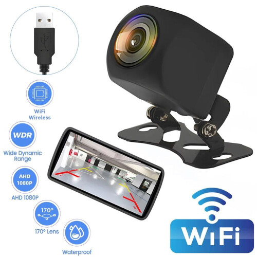 WiFi Backup Camera 1080P 170 IP67 Night Vision 1