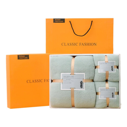 Ensemble de 3 serviettes de bain en microfibre douce Xoxingysm, couleur corail 1