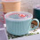Microwavable Ceramic Soup Bowl with Handle and Lid 30.4 oz 6