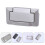 ULTNICE Cabinet Door Pulls Recessed Flush Pulls Zinc Alloy Silver 1Pcs 8