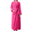 Women's Terry Cloth Bathrobe Double Pockets Soft Warm 2