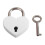Heart-shaped metal suitcase lock with key, multicolor 2