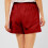Dameshorts med elastisk midje, rød S 3