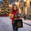 Sorte non-woven julegaveposer med guldtryk, store 2