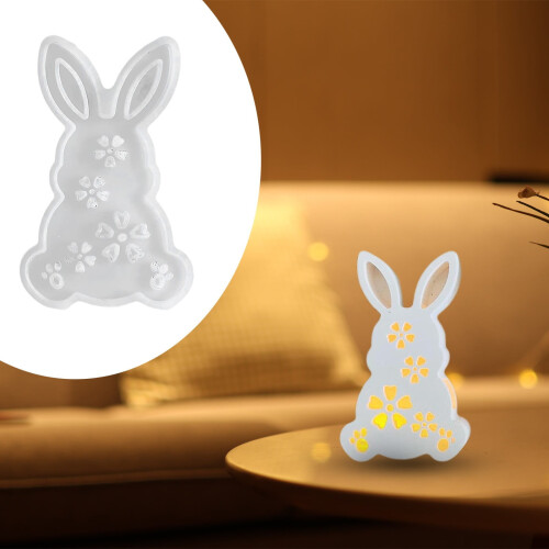 Easter silicone bunny mold for candles chocolate candy 1