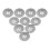 Silver Rhinestone Buttons Zinc Alloy 10 pcs 5