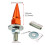 Red Anti-Theft Spike License Plate Screws 4 pcs 8