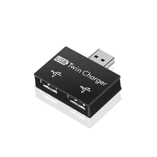 Φορητός μίνι διανομέας USB σε 2 θύρες φορτιστή, προσαρμογέας διανομέα USB, διπλή 2