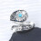 Sterling Silver Spoon Ring Adjustable Vintage Turquoise 4
