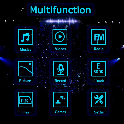 MP3-Player mit Bluetooth, FM-Radio, Aufnahmefunktion, 128 GB 1