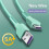 Silicone Fast Charging Cable USB-A to USB-C 3.3FT 22AWG 3