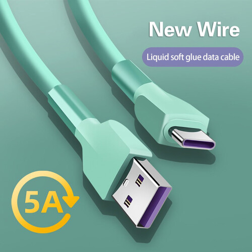Silicone Fast Charging Cable USB-A to USB-C 3.3FT 22AWG 2