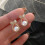 Pearl Drop Earrings with Bow Design for Women 1 Pair 7
