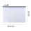 AuroraX Letter Size Pencil Bag with Zipper White Clear 2