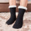 Slipper Socks Varmt, fluffigt fleecefoder med halkfria grepp 4