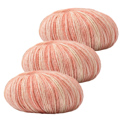Fio de algodão para crochê e tricô, pacote com 3 rolos coloridos. 1