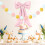 Pink Christmas Tree Bow Ornament16x43in with Wire Support 6