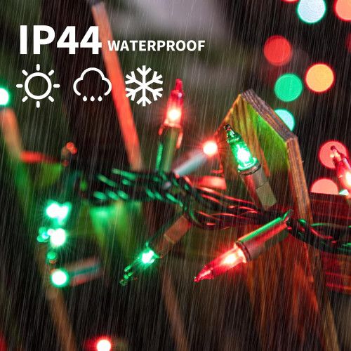 Christmas String Lights Red Green 200-Light 39.2ft 2